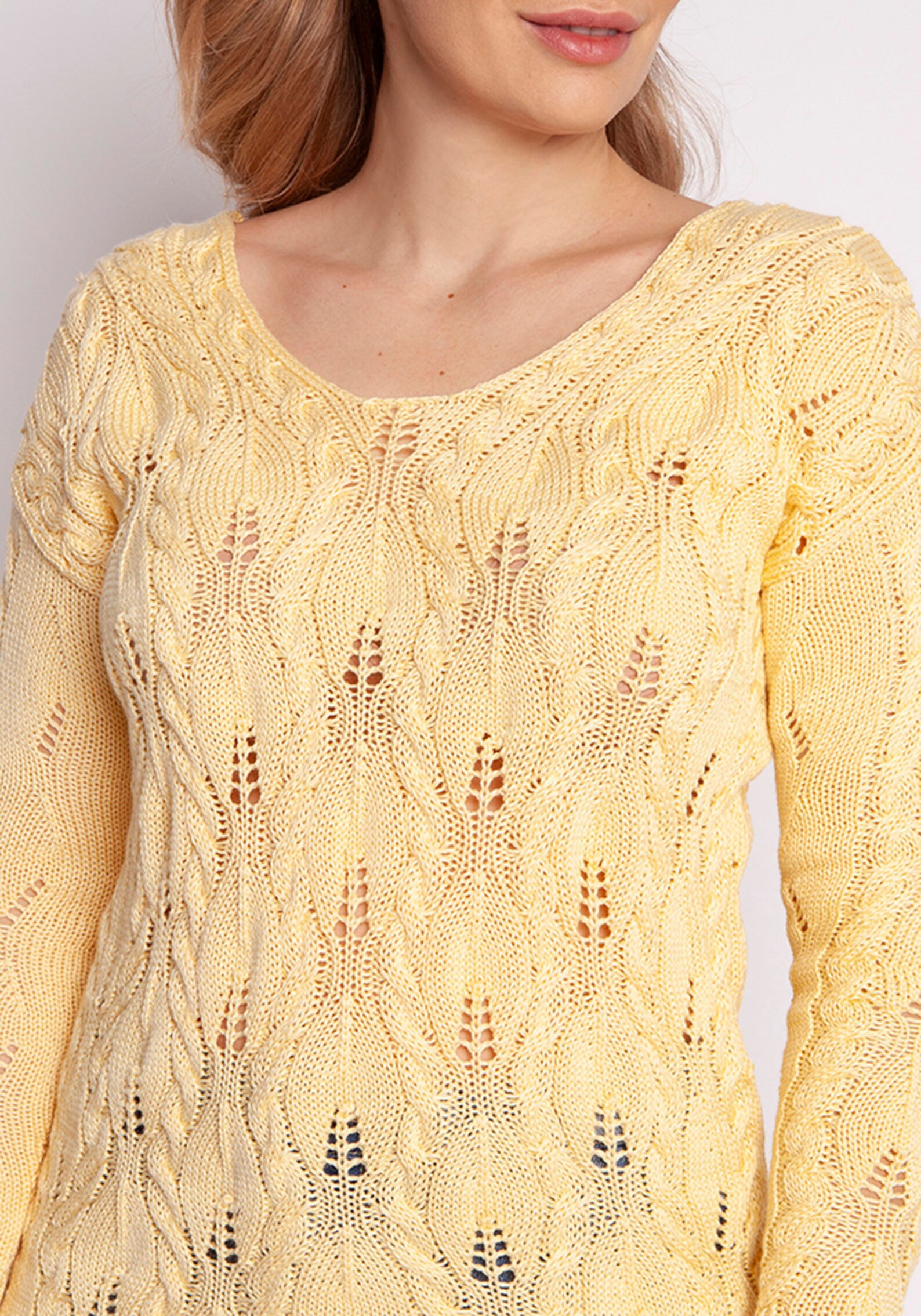 Knitted Sweatshirt Yellow Etsy