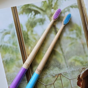 Bamboo Toothbrush, Eco- friendly, Natural, Zero Waste, Biodegradable, Plastic Free, Sustainable gifts, Bathroom Essentials Mother&#39;s Day Gift