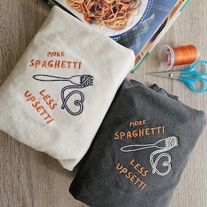 Spaghetti Lover shirt, Embroidery Tee, Culinary Shirt