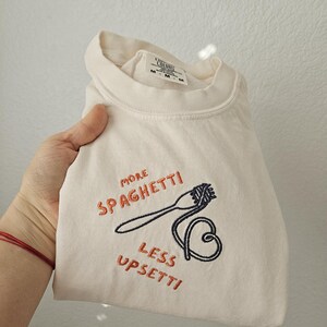 Mom Spaghetti Shirt, Embroidery Pasta shirt, Funny Silly T-shirt, Cooking Lover Shirt, Italian Mama Shirt, Chef Gift, Humor Grandma Shirt, image 12