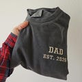 Embroidery Dad Est 2026 Shirt, Comfort Color Shirt, Dad to be, Gift for Dad, Husband Gift, Unisex Shirt, New Dad Gift, Father's Day Gift