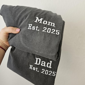 Embroidery Dad Est 2026 Shirt, Comfort Color Shirt, Dad to be, Gift for Dad, Husband Gift, Unisex Shirt, New Dad Gift, Father's Day Gift image 7
