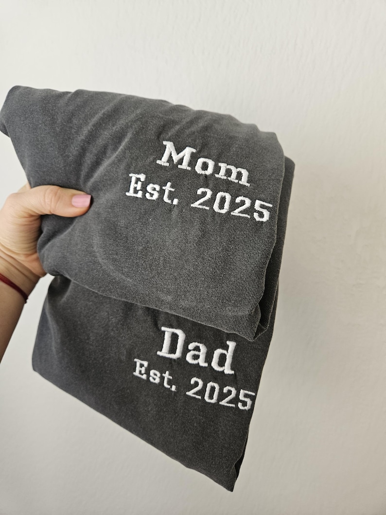 Embroidery Dad Est 2026 Shirt, Comfort Color Shirt, Dad to be, Gift for Dad, Husband Gift, Unisex Shirt, New Dad Gift, Father's Day Gift image 7