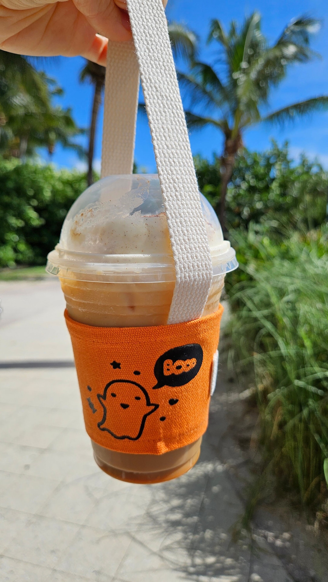 Halloween Cup Holder Coffee Caddy Spooky Vibes Cup Carrier Etsy