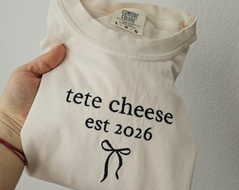 Chemise tante personnalisée, t-shirt tante brodé est 2026, cadeau de faire-part de grossesse, idée cadeau tante, chemise tante, t-shirt tête surprise
