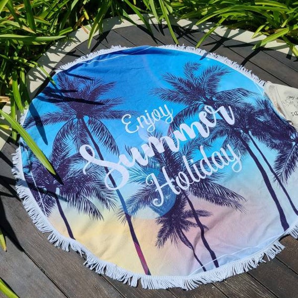 Round Peacock Beach Towel main image 0