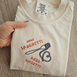 Mom Spaghetti Shirt, Embroidery Pasta shirt, Funny Silly T-shirt, Cooking Lover Shirt, Italian Mama Shirt, Chef Gift, Humor Grandma Shirt, image 11