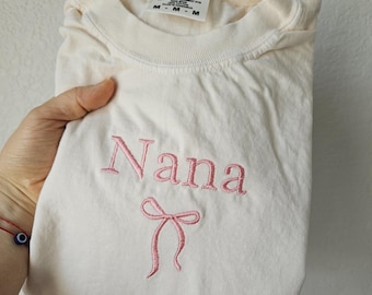Embroidery Grandma Shirt, Custom Shirt, Nana to be, Gift for soon to be grandparents, Pregnancy announcement, Grandparent gift, Baby Shower