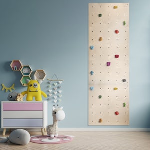 Modular Climbing Wall Panel for Kids: Birch Plywood Home Gym