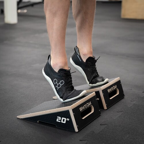 Gym Slanting Yoga Block – Wedge Stretch Slant Board For Squats, Fitness, EPP Black, Inclined Pedal