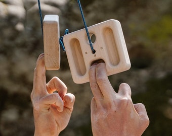 WhiteOak Pocket Portable Hangboard, dispositivo de entrenamiento de escalada para viajes y calentamiento