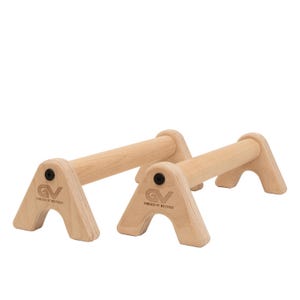 Hardwood Parallettes; Push-up  Handles, 3 cm Beech Push-Up Bars for Calisthenics & L-Sits
