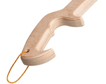 Wooden Training Ice Axes: Vibram Rubber Tips, Beech Plywood Pair