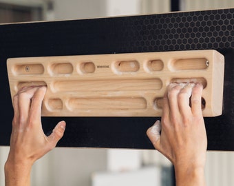 WhiteOak Wooden Hangboard for Climbing training, modular fingerboard