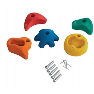Zestaw 5 uchwytów wspinaczkowych (Polyresin)
