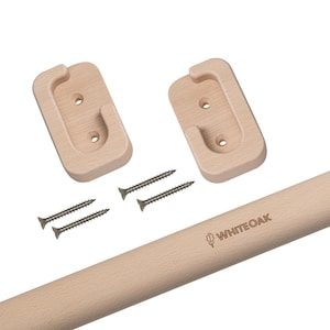 Removable Wooden Pull-Up Bar – Premium 100% hardwood, Cut to Size, Fits Door Frames up to 120 cm, for Adults and Kids image 3