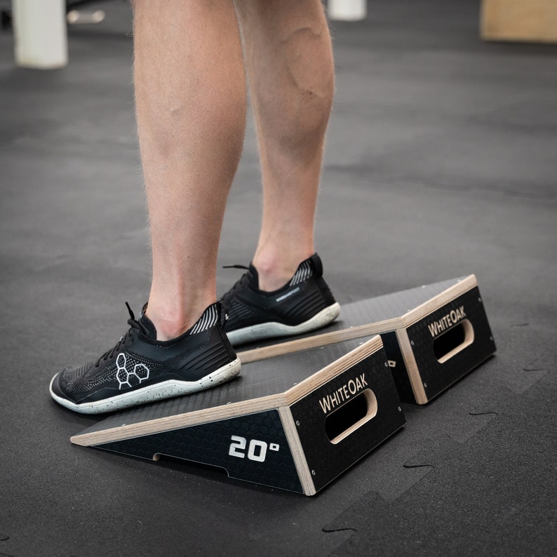 Slanted Platform Whiteoak Slant Board: Squat Wedge and Stretching Platform, 20 and 10 ...
