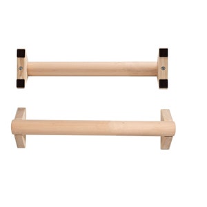 WhiteOak Round mini Balance Beam (50 cm), Parraletes, push up handles