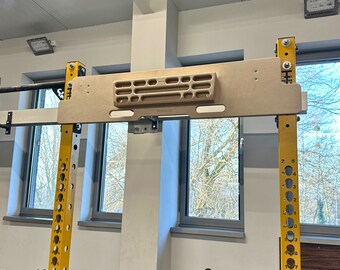 Trave Sospensione In Legno Per Arrampicata, Portatile, Con Diverse Prese (10,15,25 Mm), Per Allenamento Braccia E Trazioni