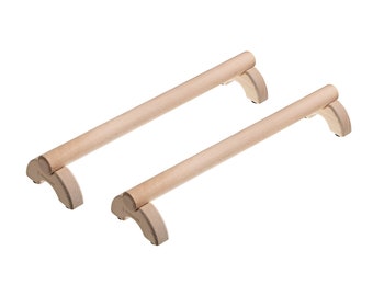 Hardwood Parallettes; Push-up  Handles, Ø35mm 25-50 cm