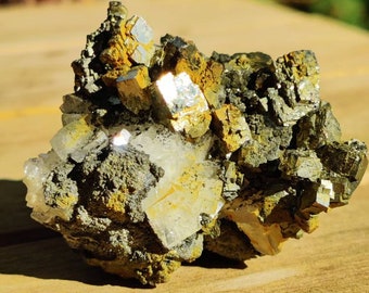 Pyrite and Flourite Specimen