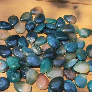 Blue Agate Mini Pendants (dyed)