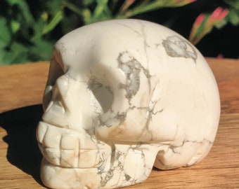 Howlite Crystal Skull Carving