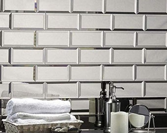 Diamond Mirror Tiles Etsy