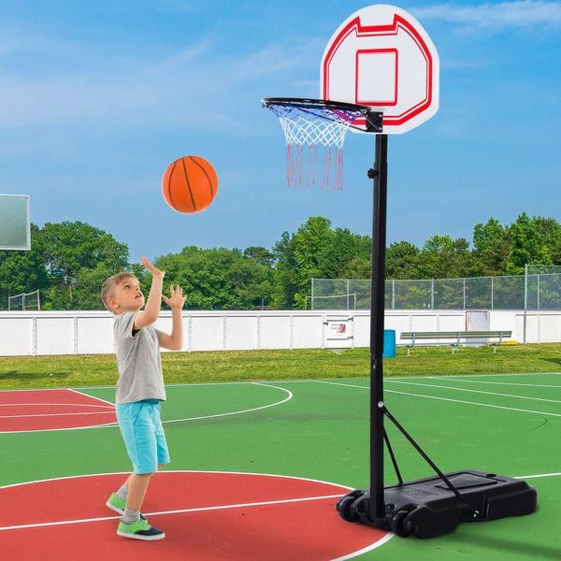 Junior Height Adjustable Basketball Hoop Free Standing Etsy