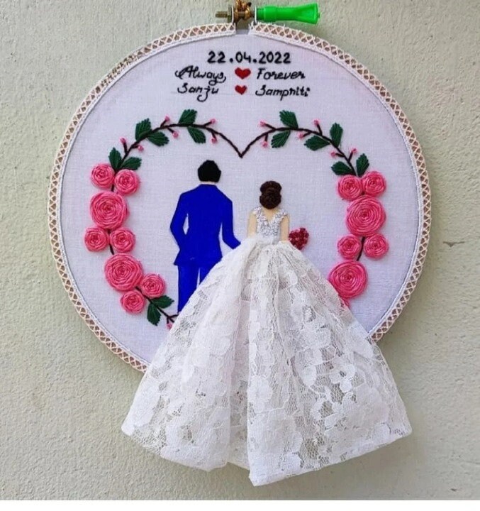 Personalized Wedding & Anniversary Embroidery Hoop Etsy