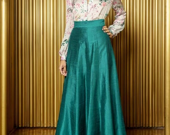 Ready to wear Skirts Multi-Color Premium Silk made Plain Skirt for Women Custom Handmade Silk Skirts Wedding Reception Prom Partywear Skirt