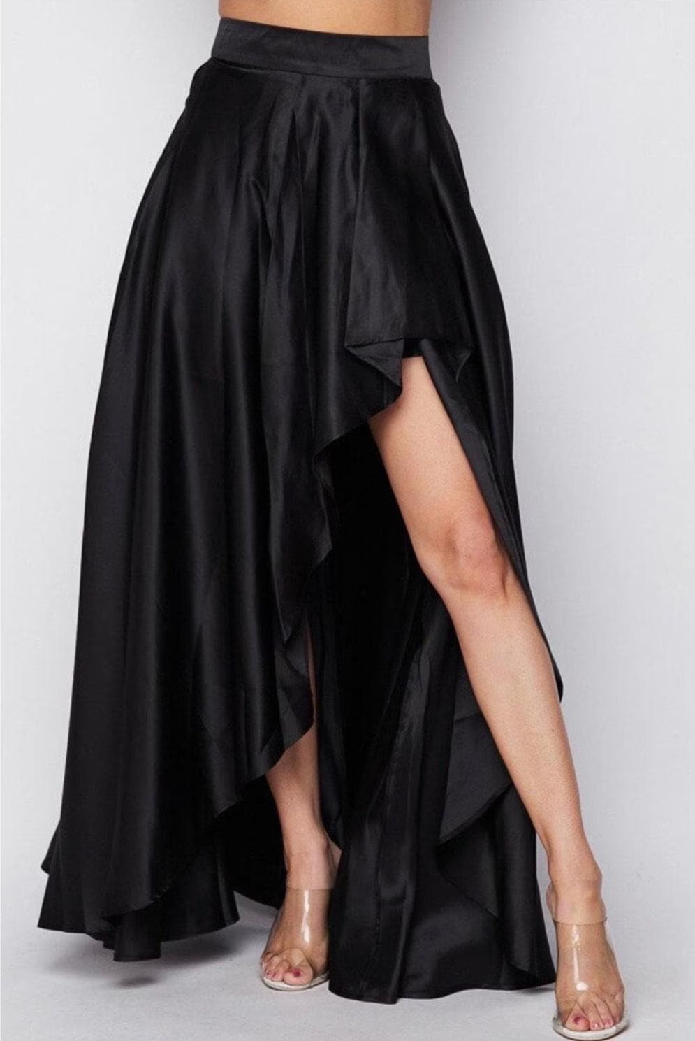 Faldas Largas Showpo Break A Leg Maxi Negra, Estilo Wrap Falda Larga - Main Image