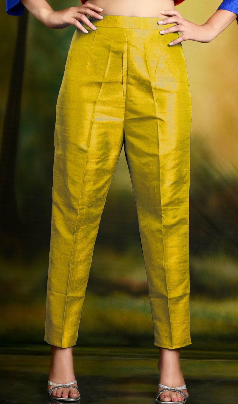 Bottom silk frills pants multicolour main image 0