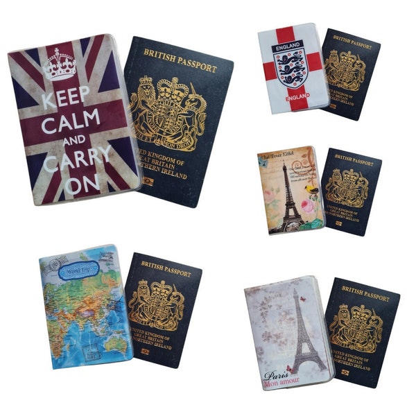 Passport Wallet Cover Fits British UK Standard Passport