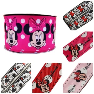 Minnie Mouse Grosgrain lint | 25 mm x 2 m | Disney| Verjaardag | Taarten | Ambacht | Mickey Mouse