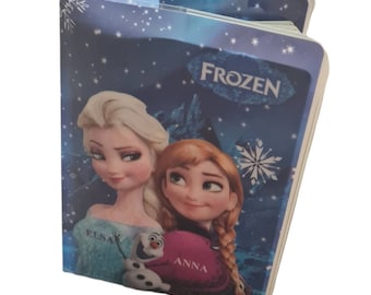 Frozen Passport Cover | Olaf | Anna | Elsa | Holiday | Travel | Suitcase | ID | Navy | Luggage Tag