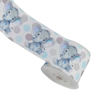 1 meter babyolifant dierenlint | pasgeboren | Baby's | 25 mm | 38 mm | 75 mm breedte | Verjaardag | Taart