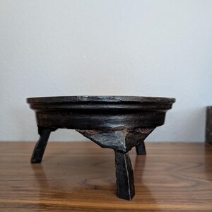 Antique Burmese Lacquer 3 Footed Tray