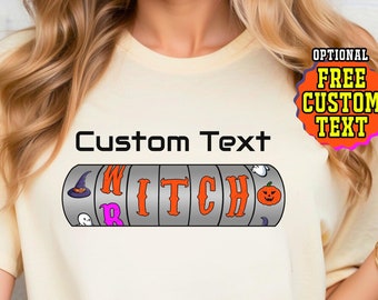 Custom Funny Halloween Shirt, Witch Bitch Fall Clothing for Halloween Lovers, Spooky season tee, Personalized Halloween Shirt, Customizable