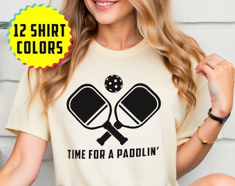 Funny Pickleball Shirt, Pickleball Birthday Gift, Player Tee for Him or Her, Time For A Paddling, Paddle and Ball, Cute Pickle Ball Dink Fun