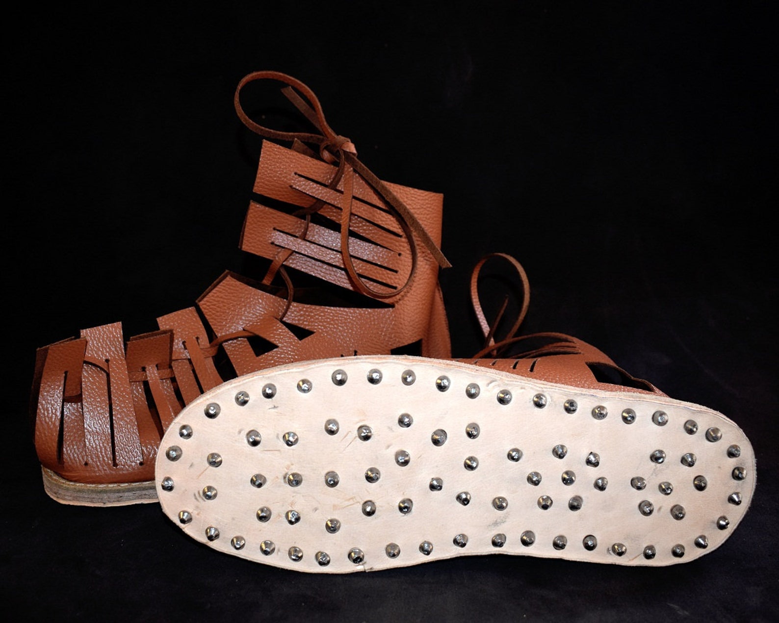 mens leather jesus sandals