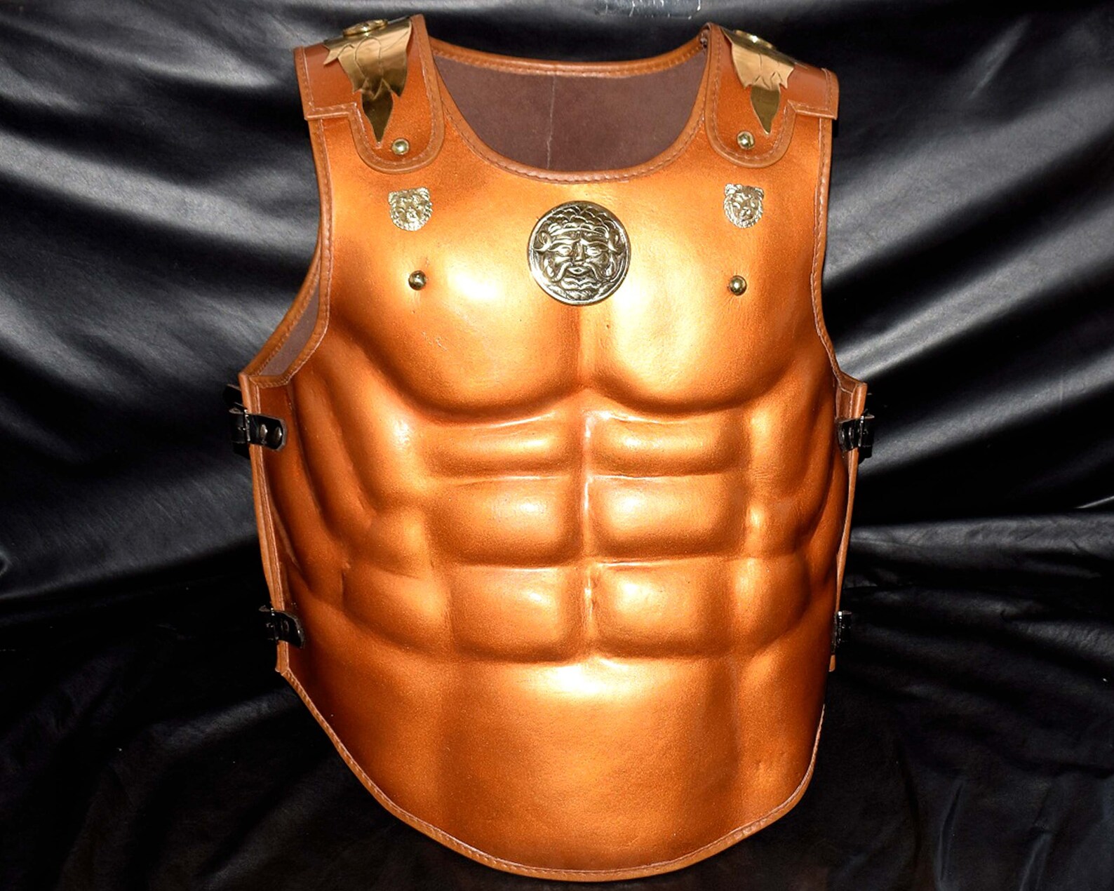 Leather muscle body armour / Medieval armor muscle cuirass / Etsy