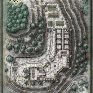 DRUCKBARE Abtei von St. Markovia Dungeon Karte | Fluch des Strahd