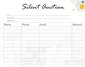 Licytacja cicha - plik cyfrowy