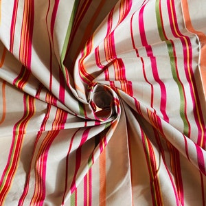 Fabric coupon taffetas thousand stripes
