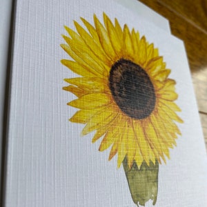Tournesol Aquarelle Vierge Carte de vœux
