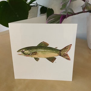 Aquarelle du touladi Carte de vœux vierge