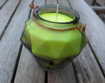 Citronella Candle Soy Wax in glass Lantern Container