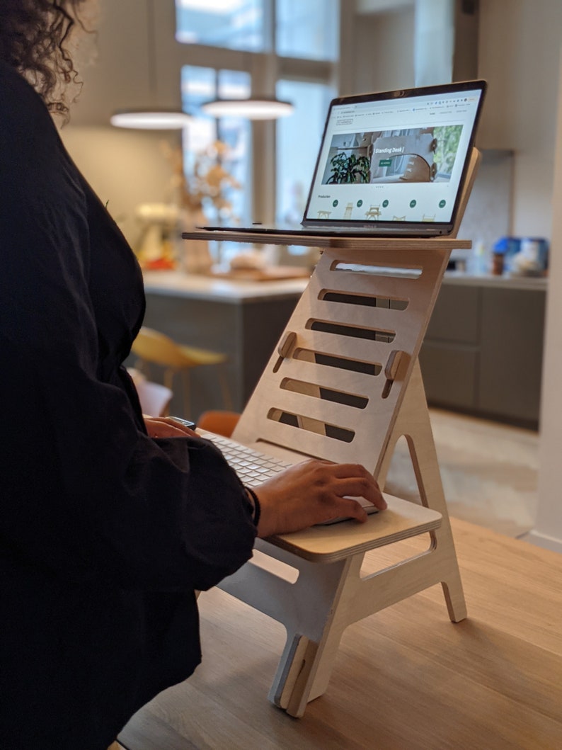 2 in 1 Desk Converter Laptop Stand Made of Wood in Canada Etsy Canada