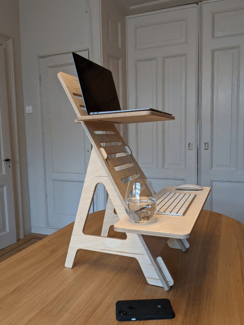 2 in 1 Desk Converter Laptop Stand Made of Wood in Canada Etsy Canada